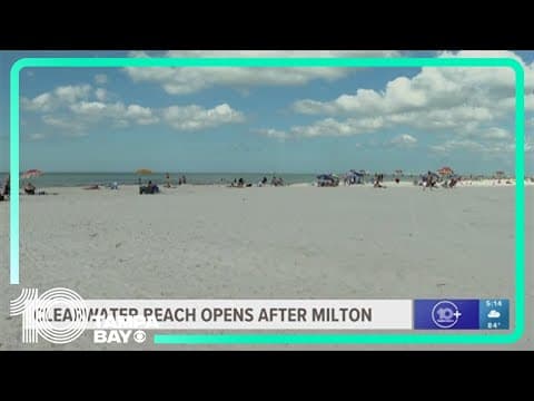 Clearwater Beach is welcoming visitors back after Milton