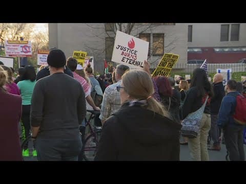 Vigil outside Israeli Embassy for Aaron Bushnell, Air Force member who set himself on fire