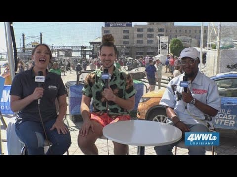 SaxKixAve talks with WWL at French Quarter Festival
