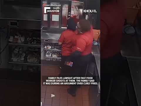 Family files lawsuit after Houston fast food worker shoots at them from drive-thru #shorts