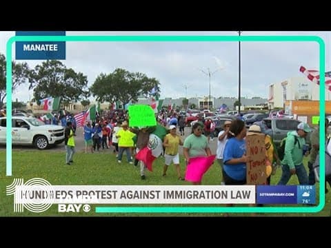 Protest held in Bradenton against new Florida immigration law