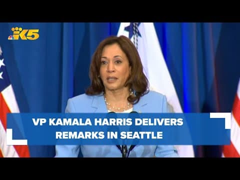 VP Kamala Harris delivers remarks in Seattle on Inflation Reduction Act anniversary