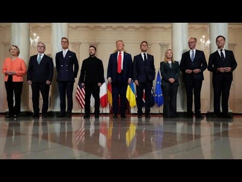 Donald Trump full meeting with European leaders at the White House
