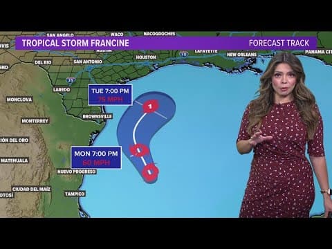 Tropical Storm Francine: Latest forecast, path, Texas impacts, Gulf track