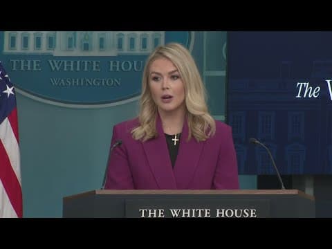 Karoline Leavitt, youngest White House press secretary, makes her debut in the briefing room