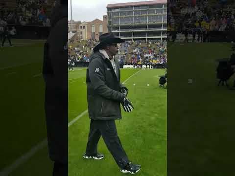 Coach Prime, Shedeur Sanders fired up despite rainy Colorado spring game