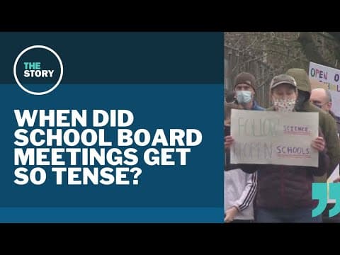 When did tension start ramping up at school board meetings?