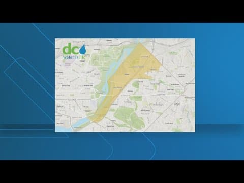 Map shows extent of Northeast DC water issues