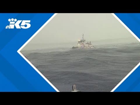 Coast Guard working on plan to tow loose barge off Washington coast