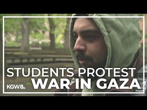 Students at Portland State University protest war in Gaza
