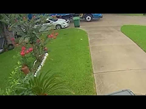 Houston garbage truck captured hitting a car and driving off