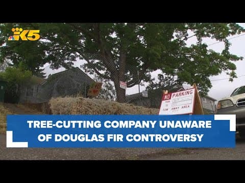 Tree-cutting company owner was unaware of controversy surrounding Douglas fir slated to be cut down