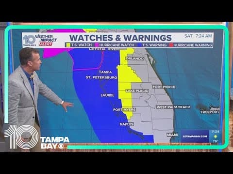 Tracking the Tropics: Tampa Bay region under tropical storm warning ahead of TD 4 | Saturday morning