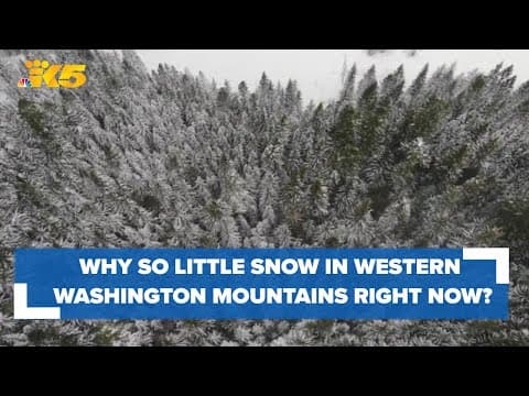 Why is there so little snow in the western Washington mountains right now?
