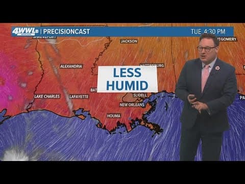 New Orleans Weather: Less humid air making it feel "pleasant" for mid August