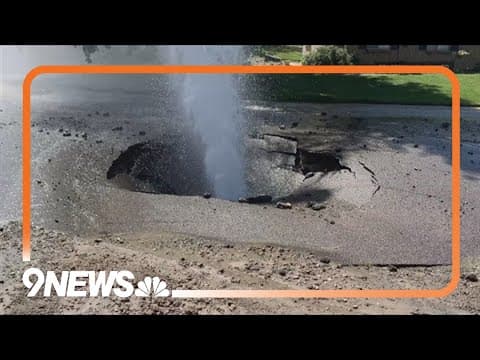 Water main break creates 12-foot sinkhole