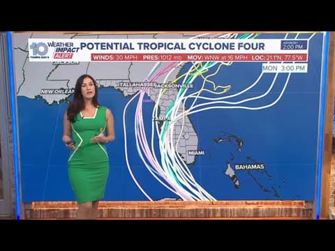 Potential Tropical Cyclone Four to track toward Florida