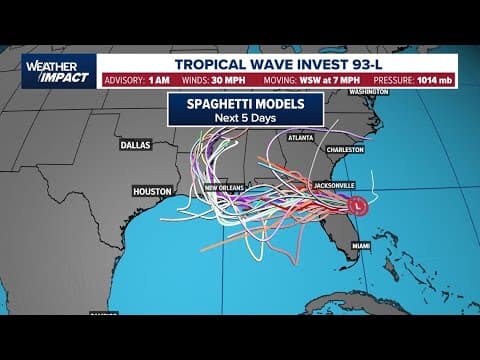Tropical update: Tracking system with 40% chance of development in the Gulf