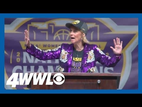 Kim Mulkey, LSU Women's Basketball Team Celebrates NCAA title with parade