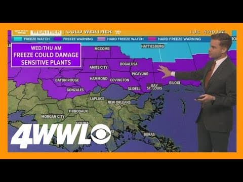 New Orleans Weather: Colder air is here, freeze warning for Northshore