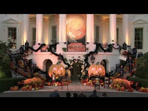 White House decked out for Halloween trick-or-treat event