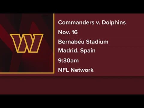 Commanders to play Dolphins in Spain