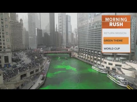 Chicago's river turns green for Saint Patrick's Day