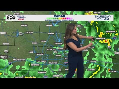 Rain moving through North Texas: Latest timeline