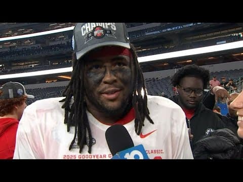 Tyleik Williams postgame interview | Ohio State vs. Texas Cotton Bowl