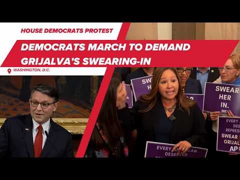 Democrats Confront Speaker Johnson Over Delayed Swearing-In of Adelita Grijalva