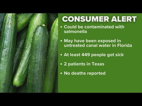 Cucumbers recalled for salmonella contamination