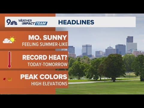 Latest forecast | Sunny, hot and dry for Wednesday