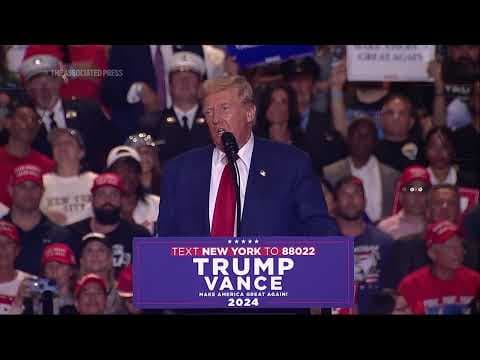 Trump says he is "going to win New York" as he rallies on Long Island