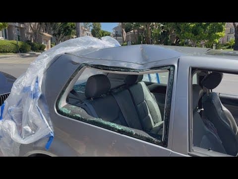 Neighbors say it's not the first time a streetlight has fallen onto a car in University City
