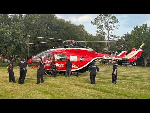 RAW VIDEO: Life Flight on the ground at  Godwin Park in the Meyerland area