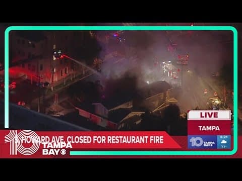 Crews work to put out fire at Tampa Fresh Kitchen