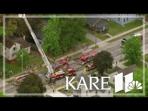 Volunteer firefighters battle blaze that damaged 2 homes and 121-year-old church