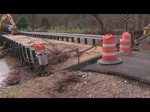 Newark neighborhood residents blocked in by bridge damaged from flooding