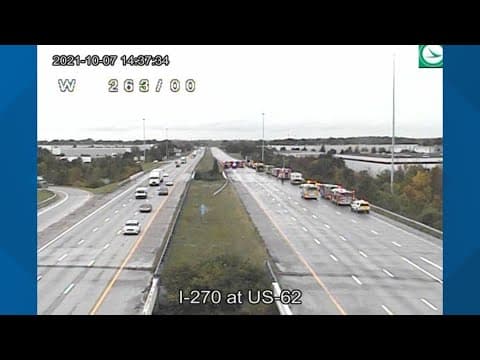 I-270 West closed on southwest side due to potential hazmat incident
