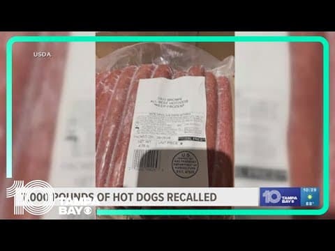 Nearly 7,000 pounds of hot dogs recalled