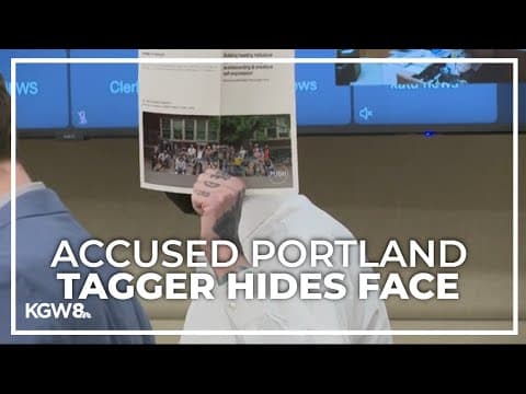 Accused prolific Portland graffiti vandal covers face in court