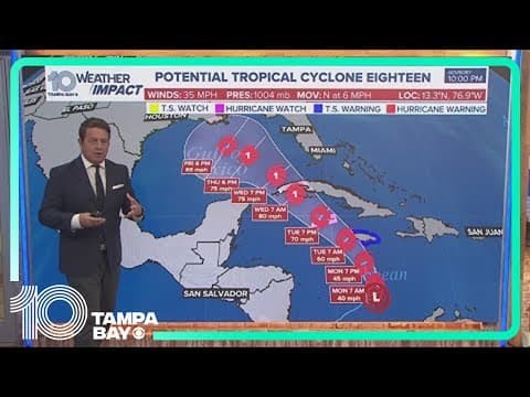 Tracking the Tropics: System in Caribbean expected to become a tropical cyclone on Monday