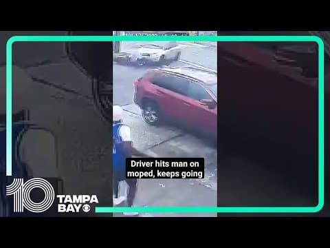 #Tampa police are looking for a woman who hit a #scooter driver with her #car and kept going.