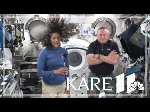 Stranded astronauts on their way home to Earth