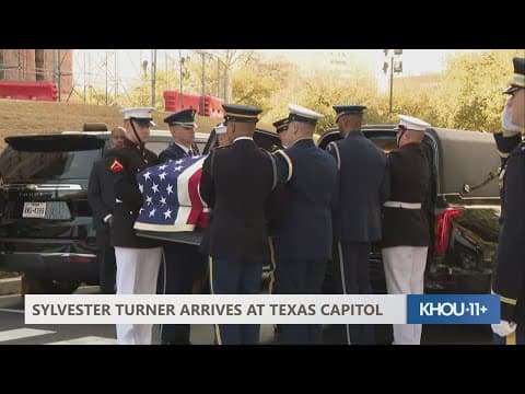 Former Mayor Sylvester Turner's body arrives at Texas Capitol for memorial service