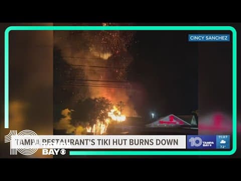 Owner rebuilding after tiki hut of Tampa restaurant goes up in flames