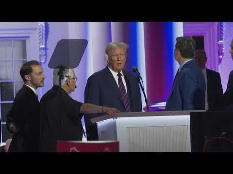 Trump performs walkthrough of convention stage ahead of highly anticipated RNC speech Thursday