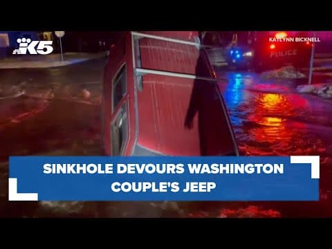 Washington couple drives into sinkhole