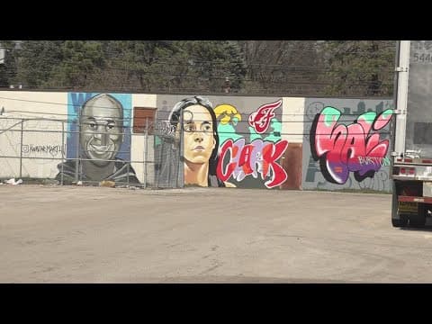 Indianapolis artist paints mural of Caitlin Clark