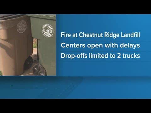 Landfill fire could impact wait times at Anderson County trash centers